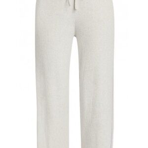 ATM Anthony Thomas Melillo Grey Ribbed Cashmere/Cotton Cropped Pants